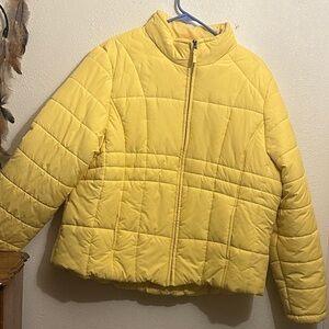 Athletic Works Yellow Puffer Jacket
